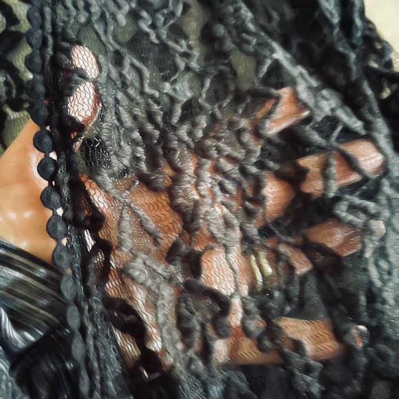 Mauve Black Lacy Kimono… Sz L 🖤 - Picture 2 of 8